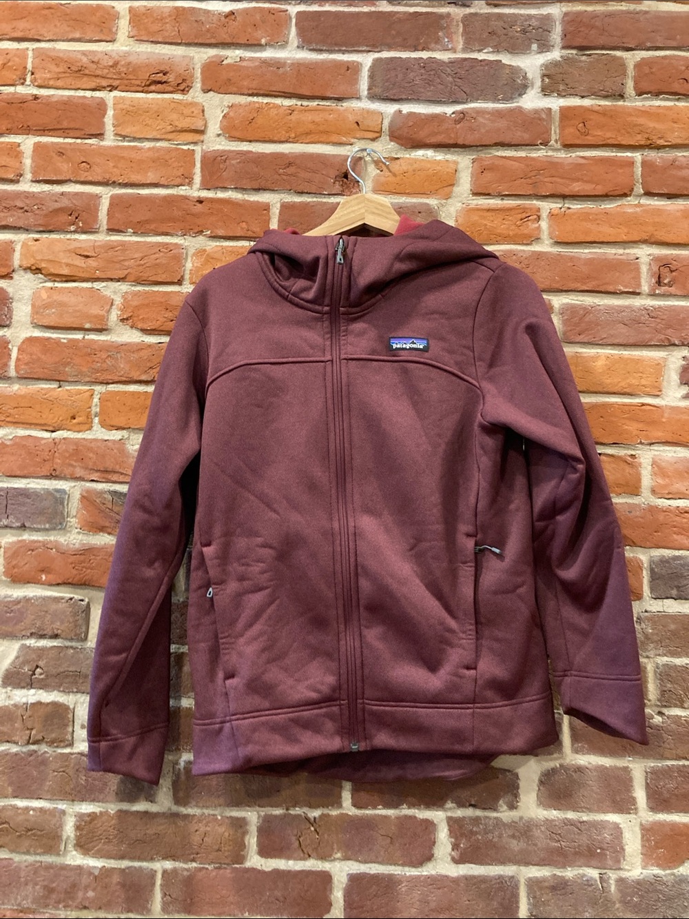 Patagonia Burgundy Full-Zip Hooded Jacket